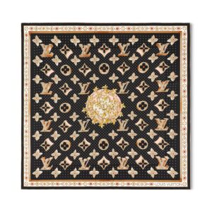 Louis Vuitton Silk Squares Monogram LV Locks Square 90