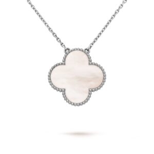 Van Cleef & Arpels Magic Alhambra Pendant 18K White Gold Mother-Of-Pearl