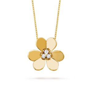Van Cleef & Arpels Frivole Clip Pendant Very Large Model 18K Yellow Gold Diamond