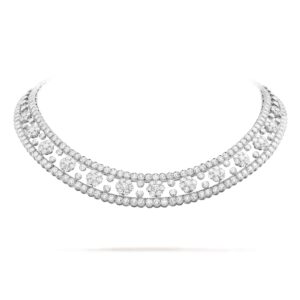 Van Cleef & Arpels Snowflake Necklace 18K White Gold Diamond