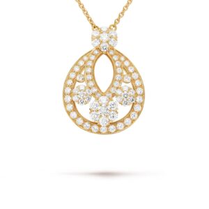 Van Cleef & Arpels Snowflake Pendant Small Model 18K Yellow Gold Diamond
