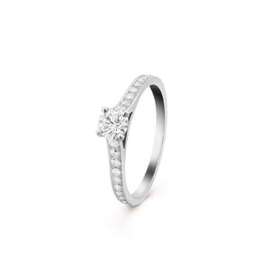 Van Cleef & Arpels Romance Solitaire 0.30 Ct Dif Platinum Diamond