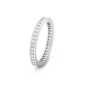 Van Cleef & Arpels Romance Wedding Band 2.1 MM Platinum Diamond