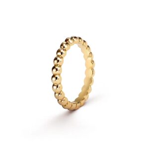 Van Cleef & Arpels Perlee Pearls Of Gold Ring Medium Model 18K Yellow Gold