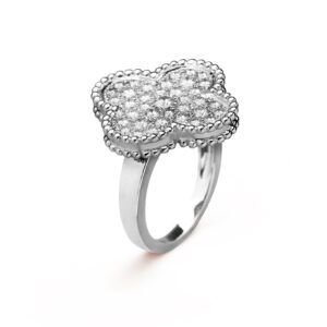 Van Cleef & Arpels Magic Alhambra Ring 18K White Gold Diamond