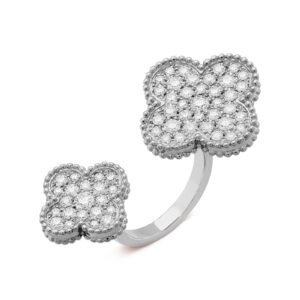Van Cleef & Arpels Magic Alhambra Between The Finger Ring 18K White Gold Diamond