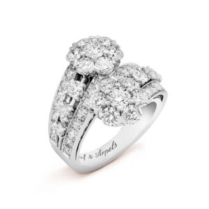Van Cleef & Arpels Snowflake Ring 18K White Gold Diamond