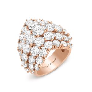 Van Cleef & Arpels a Cheval Ring 18K Rose Gold Diamond