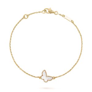 Van Cleef & Arpels Sweet Butterflies Bracelet 18K Yellow Gold Mother-Of-Pearl