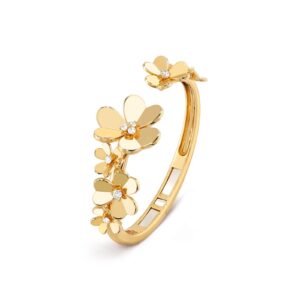 Van Cleef & Arpels Frivole Bracelet 7 Flowers 18K Yellow Gold Diamond