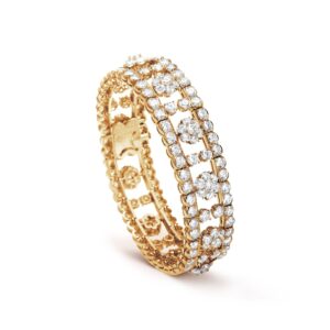 Van Cleef & Arpels Snowflake Bracelet 18K Yellow Gold Diamond