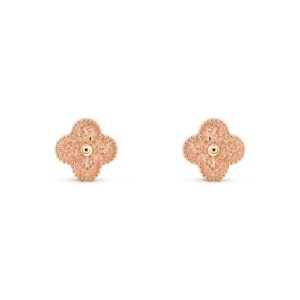 Van Cleef & Arpels Vintage Alhambra Earrings 18K Rose Gold