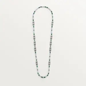 ArtDeco inspired cartier replica necklace white gold chalcedony Cartier H7000329