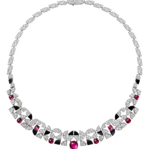 Beautes du Monde necklace white gold rubellites onyx Cartier H7000937