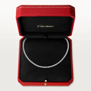 Essential Lines necklace 950 platinum set with 97 Cartier H7000351
