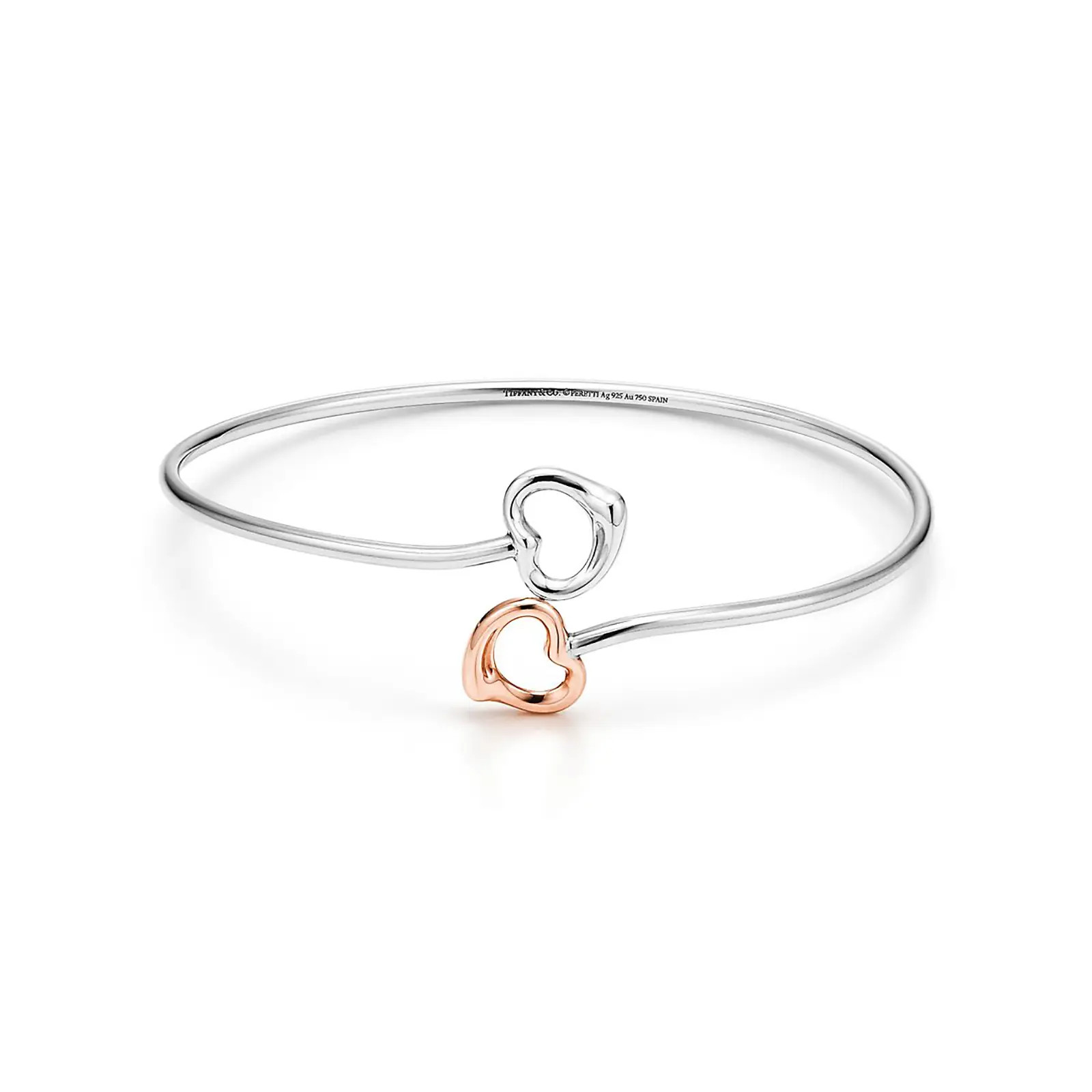 Fake Tiffany Jewelry elsa perettidouble open heart bangle 35673938 1023267 ED