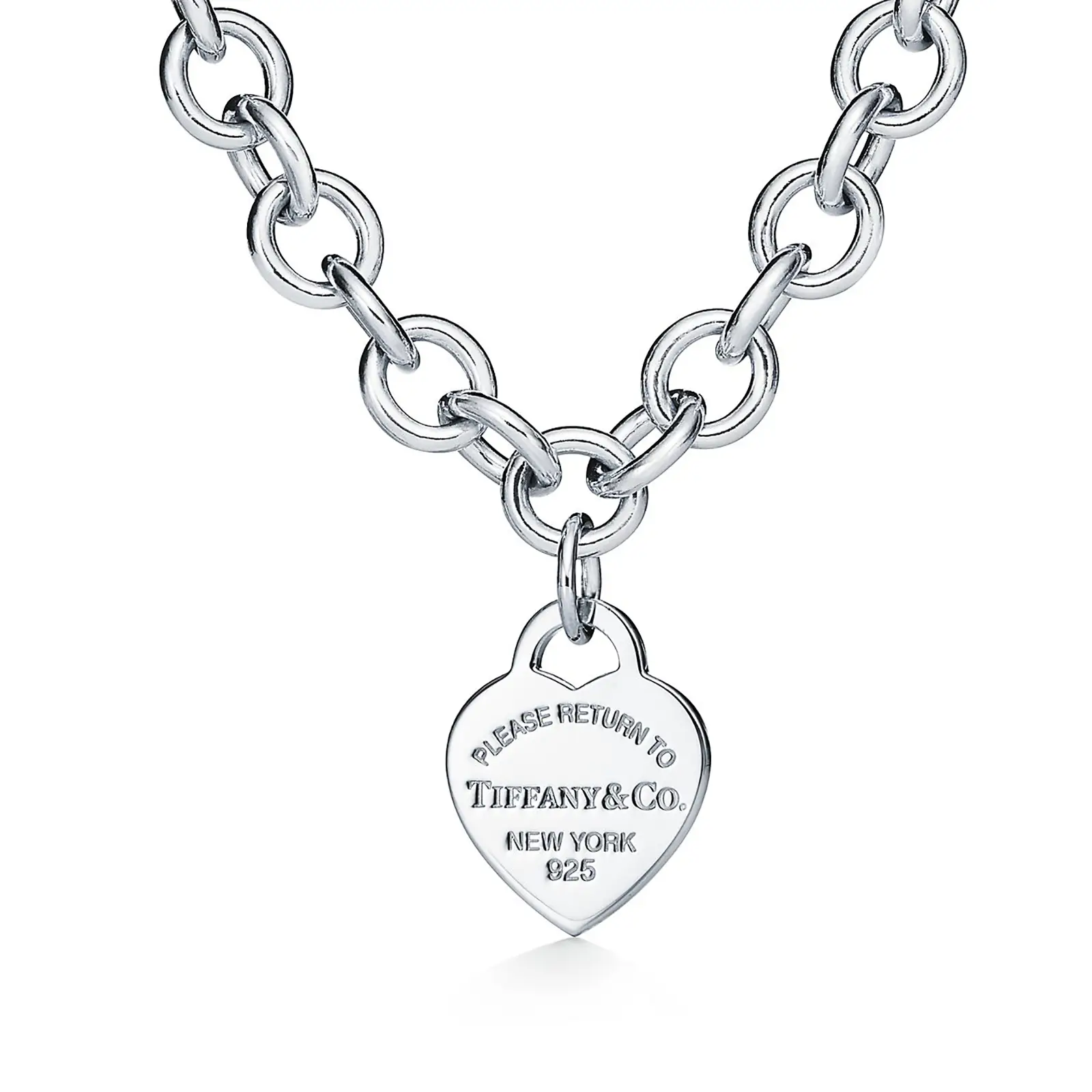 Fake Tiffany Jewelry return to tiffanyheart tag chain link necklace 22208071 1014966 ED