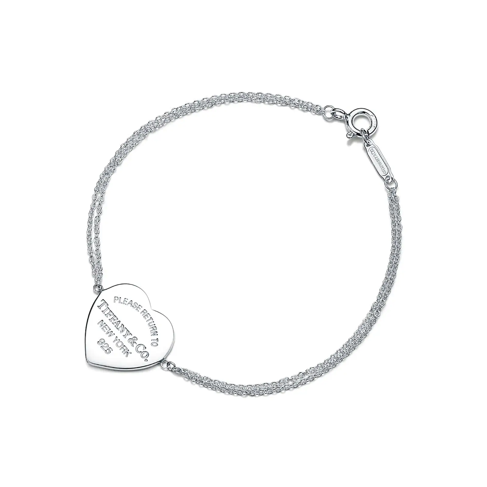 Fake Tiffany Jewelry return to tiffanyheart tag double chain bracelet 29633444 1019243 ED M