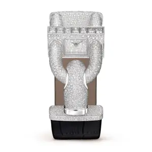 Fake Van Cleef Dupe Cadenas Replica Watch 18K White VCARO4JE00