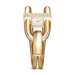 Fake Van Cleef Dupe Cadenas Replica Watch 18K Yellow VCARO4IL00