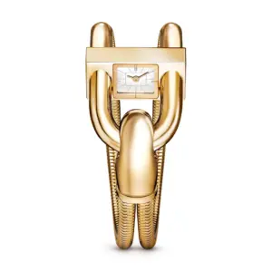 Fake Van Cleef Dupe Cadenas Replica Watch 18K Yellow VCARO4J200