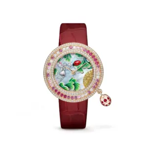 Fake Van Cleef Dupe Charms Coccinelle Feerique Replica Watch VCARPBKZ00