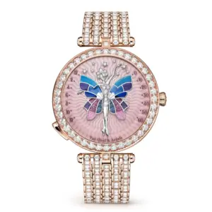 Fake Van Cleef Dupe Lady Arpelsballerine Enchantee Or Rose VCARPBES00