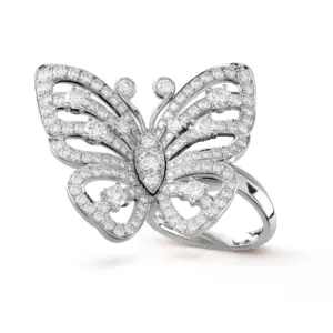 Flying Butterfly Between the van cleef Finger fake diamond VCARA13500