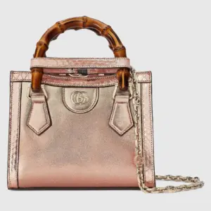 Replica Designer Bag GUCCI Diana Mini Tote Bag With Anaconda Trim