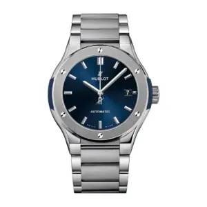 Hublot Replica Watch Classic Fusion Blue Titanium Bracelet 585 NX 7170 NX
