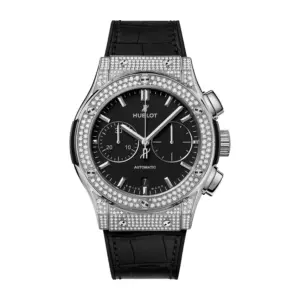 Hublot Replica Watch Classic Fusion Chonograph Titanium Pave 521 NX 1171 LR 1704