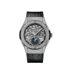 Hublot Replicas Classic Fusion Aerofusion Moonphase Titanium Pave 547 NX 0170 LR 1704