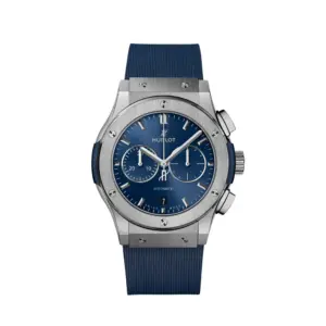 Hublot Replicas Classic Fusion Chronograph Titanium Blue 42MM 541 NX 7170 RX
