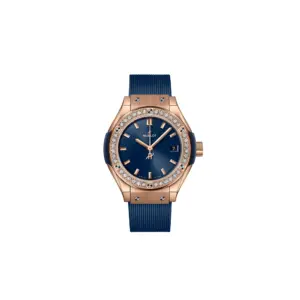 Hublot Replicas Classic Fusion King Gold Blue Diamonds 591 OX 7180 RX 1204