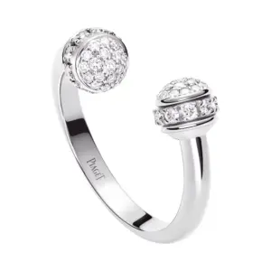 PIAGET Possession open fake diamond rings White golddiamond open ring G34P5F00