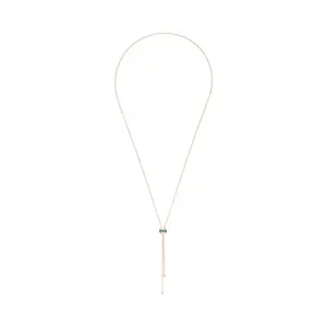PIAGET Possession pendant Rose Gold Emerald fake diamond necklace G33PG700