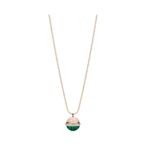 PIAGET Possession pendant Rose Gold Malachite fake diamond necklace G33PB900