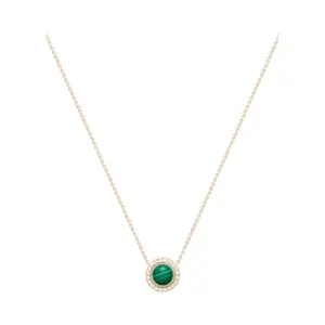 PIAGET Possession pendant Rose Gold Malachite fake diamond necklace G33PD300