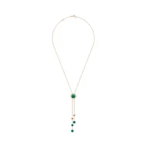 PIAGET Possession pendant Rose Gold Malachite fake diamond necklace G33PE300