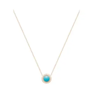 PIAGET Possession pendant Rose Gold Turquoise fake diamond necklace G33PD200