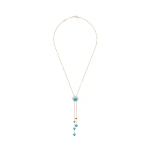 PIAGET Possession pendant Rose Gold Turquoise fake diamond necklace G33PE200
