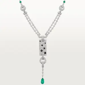Panthere de Fake Cartier necklace white gold onyx Cartier H7000741A