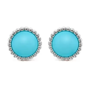 Perlee couleurs van cleef arpels earrings replica 18K white VCARP4DT00