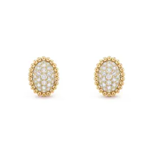 Perlee diamonds pave van cleef arpels earrings replica 18K VCARP7UW00