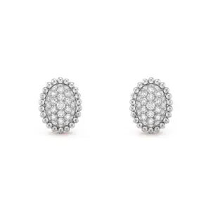 Perlee diamonds pave van cleef arpels earrings replica 18K VCARP7UY00