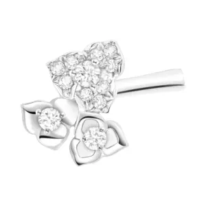 Piaget Rose ear clip White Gold Diamond replica earrings G38U0089