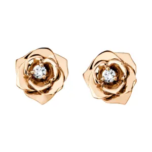 Piaget Rose earrings Rose Gold Diamond replica earrings G38U0043