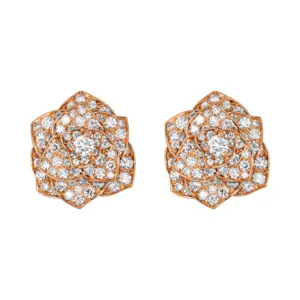 Piaget Rose earrings Rose Gold Diamond replica earrings G38U0070