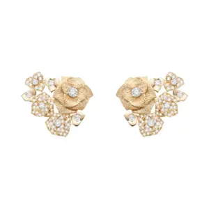 Piaget Rose earrings Rose Gold Diamond replica earrings G38U0085