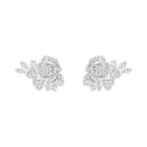 Piaget Rose earrings White Gold Diamond replica earrings G38U0097